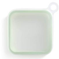 Portable Silicone Sandwich Toast Bento Box With Lid Reusable Food Storage Container Case Microwave Student Worker Sandwich Case white