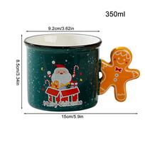 Gingerbread Man Coffee Mugs Gingerbread Man Tea Cup Cartoon Cute Kawaii Christmas Mug Wine Beer Juice Drink Tea Cups Mug 350ml