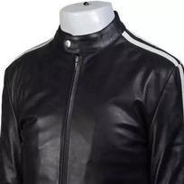 Black Men's Jacket Genuine Lambskin Leather Stylish New Casual Biker Motorcycle Handmade XS juoda