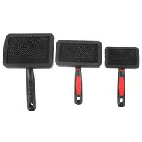 3pcs Portable Cat Dog Slicker Brush Pet Cat Grooming Brush Massage Comb Set Accessory black