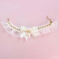 Dogs Cats Dog Neck Strap Dress Up Kitten Puppy Pet Decorative Pet Supplies Cats Collar Dog Necklace balta