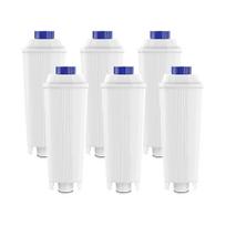 6 Pack Of Coffee Machine Filter for Delonghi Dlsc002 Filter Ecam, Esam, Etam, Bco, Ec with Activated Carbon Softener CHINA blue