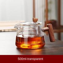 Japoniškas arbatinukas infuzijai Stiklinis arbatinukas aukštai temperatūrai atsparus stiklinis arbatinukas Puer arbatos virimo virdulys Pu Erh Gaiwan rinkinio puodelis gray