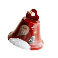 Kalėdų Senelio/Sniego senio tema, geležiniai varpeliai, pakabukas, rankų darbo, kalėdinės eglutės pakabinamas papuošimas, rankomis tapytas, festivalio dekoracija C