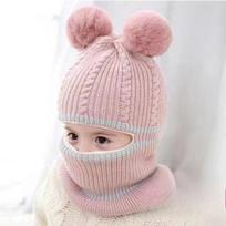 Kūdikių žieminė kepurė Pompom Vaikiškos megztos kepuraitės Kūdikių ir berniukų kepurė su šiltu vilnoniu pamušalu Vaikiškos kepurės One Size pilka