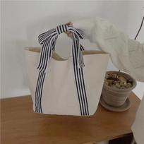 Fashion Joker Korean wind bag Female bags bow canvas bag lunch bag simple small fresh handbag  women bag Shoulder bag