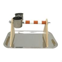 Bird Parrot Playstand Feeder Food Bowl Practical Play Stand Wood Perch for Budgie White Orange