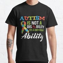 Dydžiai S-3XL Autizmas Nėra Negalia, Tai Kitoks Gebėjimas Spausdinti Marškinėliai Vyriški Viršutiniai Drabužiai Madingi Drabužiai T-marškinėliai S juoda