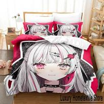 Kawaii Mergaitė Ishigami Nozomi Anime Lovos Patalynės Komplektas, Antklodės Užvalkalas Lovos Komplektas Antklodės Užvalkalas Pagalvės Užvalkalas, Karališkojo, Karalienės, Viengulio Dydžio Berniukams Mergaitėms Suaugusiems 70x133cm 2pcs gray