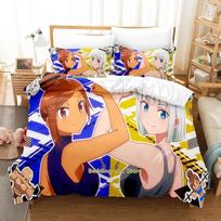 New How heavy are the dumbbells you lift Bedding Set Cartoon Anime three-piece set Adult Kid Bedroom Duvetcover Sets 70x133cm 2pcs beige