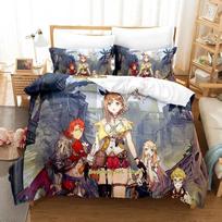 New Atelier Ryza Bedding Set Single Twin Full Queen King Size Bed Set Adult Kid Bedroom Duvetcover Sets Anime parure de lit Bed 70x133cm 2pcs