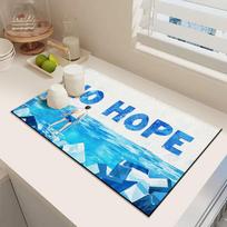 Drain Mat Kitchen Sink Sink Cutlery Quick-drying Absorbent Mat Table Table Non-slip Mat Cup Mat Insulation and Moisture 30 * 40cm Diatom Mud