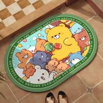 Diatom Mud Cushion Absorbent Mat Bathroom Kitchen Mat Quick Drying Non-slip Toilet Door Mat Absorbent Mat 40*60cm