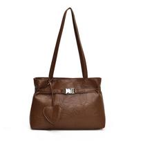 Trendy Tote Bag For Women  Summer New Large Capacity Commuting One Shoulder Bags Niche Simple PU Leather Female Handbags (30cm<Max Length<50cm) black
