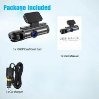 1440P HD WiFi Dash Cam, skirta automobiliniam DVR kameros vaizdo įrašymo įrenginiui Black Box automatinis naktinis matymas WDR balso valdymas belaidžiu 24 val. stovėjimo režimu Dual Lens without Wifi