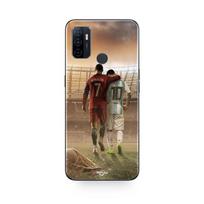 Coque Oppo A32 CRISTIANO RONALDO MESSI GOAT Maniacase juoda
