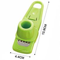 Multifunction Garlic Press Mini Ginger Grinding Grater Garlic Crusher Peeler Press Slicer Cutter ADM žalia