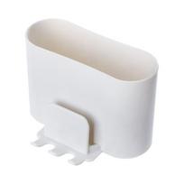 Toothbrush Holder Punch-Free Wall-Mounted Shaver Toothpaste Mouthwash Cup Rack ADM balta