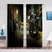 Dirt Bike Motorcycle Race cortinas Motocross Rider Curtains for Boys Men Bedroom Living Room Kitchen Extreme Sports Curtain 2pcs 100W130H(CM)40x51in&rod pocket