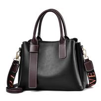 New Elegant Ladies Shoulder Messenger Bag Lether Square Bags New Fashion Women Bags Large Capacity Totes Bag Top-handle Handbag black