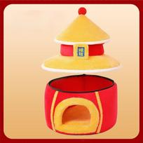 Pet Cat House Bed Kennel Tent Thickened Non Slip Bottom Soft Warm Pets Cave for