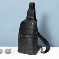 Cross Genuine Leather Men's Chest Bun Top Layer Cowhide Casual Body Bag Fashion Trend Chest Bag juoda