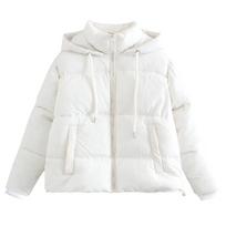Žieminis moteriškas šaltas paltas Žieminiai švarkai moterims Šiltas terminis parkas Moteris Žieminis paltas Moteriški viršutiniai drabužiai XS balta