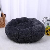 Pet kennel thickened round plush cat kennel autumn and winter cat kennel warm pet kennel dog bed cat supplies 30x30cm