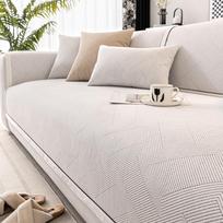 Cream French Style Sofa Cushions And All-seasons New Pure Color Anti-slip Luxurious Leather Sofa Cover  Mat Towel Home Decor 70x70cm 1pcs