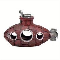 Fish Tank Small Fish Hiding House Resin Submarine Decoration Ornaments Landscape Submarine Breeding Tank Aquarium Supplies raudona