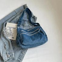 Denim Bag for Women Tote Bags Large Shoulder Bag Adjustable Strap Elegant Crossbody Shopping Book Bag Fashion gray