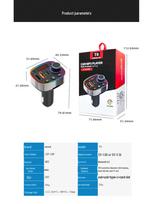 T6 Car Bluetooth FM Transmitter with Digital Display and QC3.0 PD30W Fast Charger cross-border version