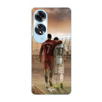 Coque pour Oppo A60 CRISTIANO RONALDO MESSI GOAT Maniacase juoda