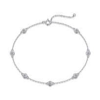 Bracelet S925 Silver Smart Bubble Bracelet With Moissanite Hand Jewelry white