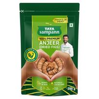 Tata Sampann Premium Anjeer (Dried Figs), 200g, Rich in Calcium & Fibre, Source of Iron, Naturally Low-Fat Food green