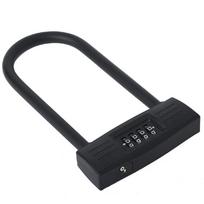 Combination Bike U Lock Anti-Theft Heavy Duty Padlock for Motorcycle E-Bike Door with Retrievable Password Keys