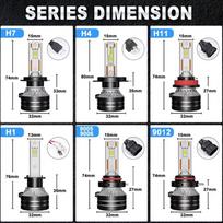 140W LED Headlights Canbus 6000K H1 H4 9005 Double Copper Tubes LED Headlight Bulbs Headlamp Foglamp Car Lights H1