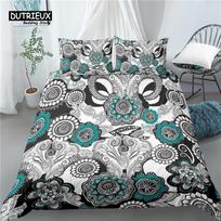 Home Living Luxury 3D Ornamental Geometric Print 2/3Pcs Comfortable Duvet Cover PillowCase Bedding Sets Queen and King Size EU single(135x200cm)