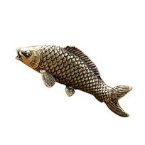 Vario Kois Karpas Figūrėlė Statulėlė Darbalaukio Papuošalas Stalas Vintage Dekoras Amatas Retro Namų Modelis Stalo 8.2x2.8cm šviesiai ruda spalva