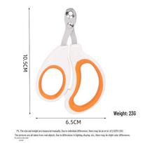LED augintinių nagų kirpimo mašinėlė katėms ir šunims - Mini, Tarptautinis dizainas Small Blind Scissors - Orange Round Hole