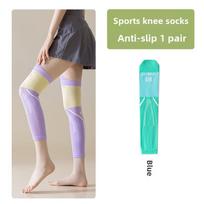 Women's Summer Sports Knee Pads and Socks for Running, Skipping, Fitness, Climbing, and Cycling B-shaped, 1 pair, One Size mėlyna