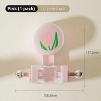 Adjustable Tulip Suction Cup Shower Holder with Hook Movable Shower Head Fixed Bracket Household Punch Free Sprayer Bracket rožinė