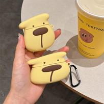 PomPomPurin Geltonas Šuo Apsauginis Silikoninis Ausinių Dangtelis Airpods Pro 2 Dėklui/Airpods Pro/Airpods 1/2/3 Dėklui Funda Mergaitėms airpods pro 2 2022 beige