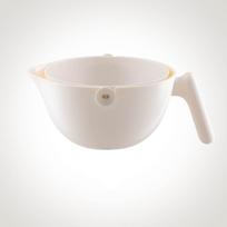 Vegetable Fruit Cleaning Basket Filter Double Drain Basket With Handle Bowl Washing Storage Strainers Colander Kitchen Cleaning One Size white