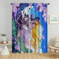 Saint Saints Window Curtain for Room 2 Panel Elegant Room Curtains Home Interior Curtains Partition Tulle for Bedroom Shades W50xH70cmx2pcs-CL
