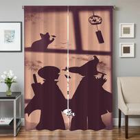 Kitchen Curtains for Living Room 2 Pieces Blackout Curtains Door Curtain Children of Light Shadow Partition Bedroom Decoration W50xH70cmx2pcs-CL