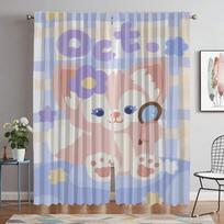 L-Linabell Blackout Curtain for Room 2 Panel Kitchen Curtains for Camera Shades Halloween Decoration Partition Living Elegant W50xH70cmx2pcs-CL