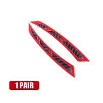 22CM Car Wheel Rim Eyebrow Protector Wheel Arch Mouldings Rubber Stickers Decorative Strip Bumper Protector Guard Scratch raudona