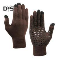 1 Pair Thermal Gloves Knitted Elastic Anti-slip Keep Warm Screen-touching Great Friction Particle Palm Winter Gloves Unisex Riding Gloves ruda