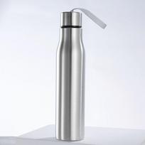 500ml/1000ml Nerūdijančio plieno vandens butelis su rankena Nešiojamas šalto vandens butelis važiavimui dviračiu, sportui, kelionėms 750ml gray
